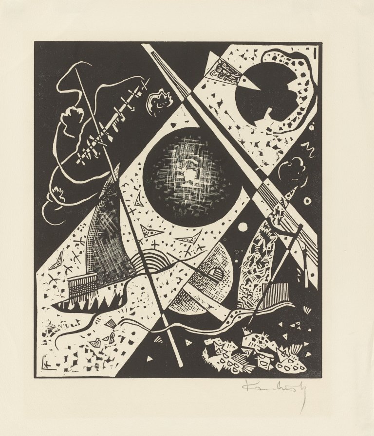 This picture shows the following artwork: Wassily Kandinsky. ”Kleine Welten VI”. 1922.