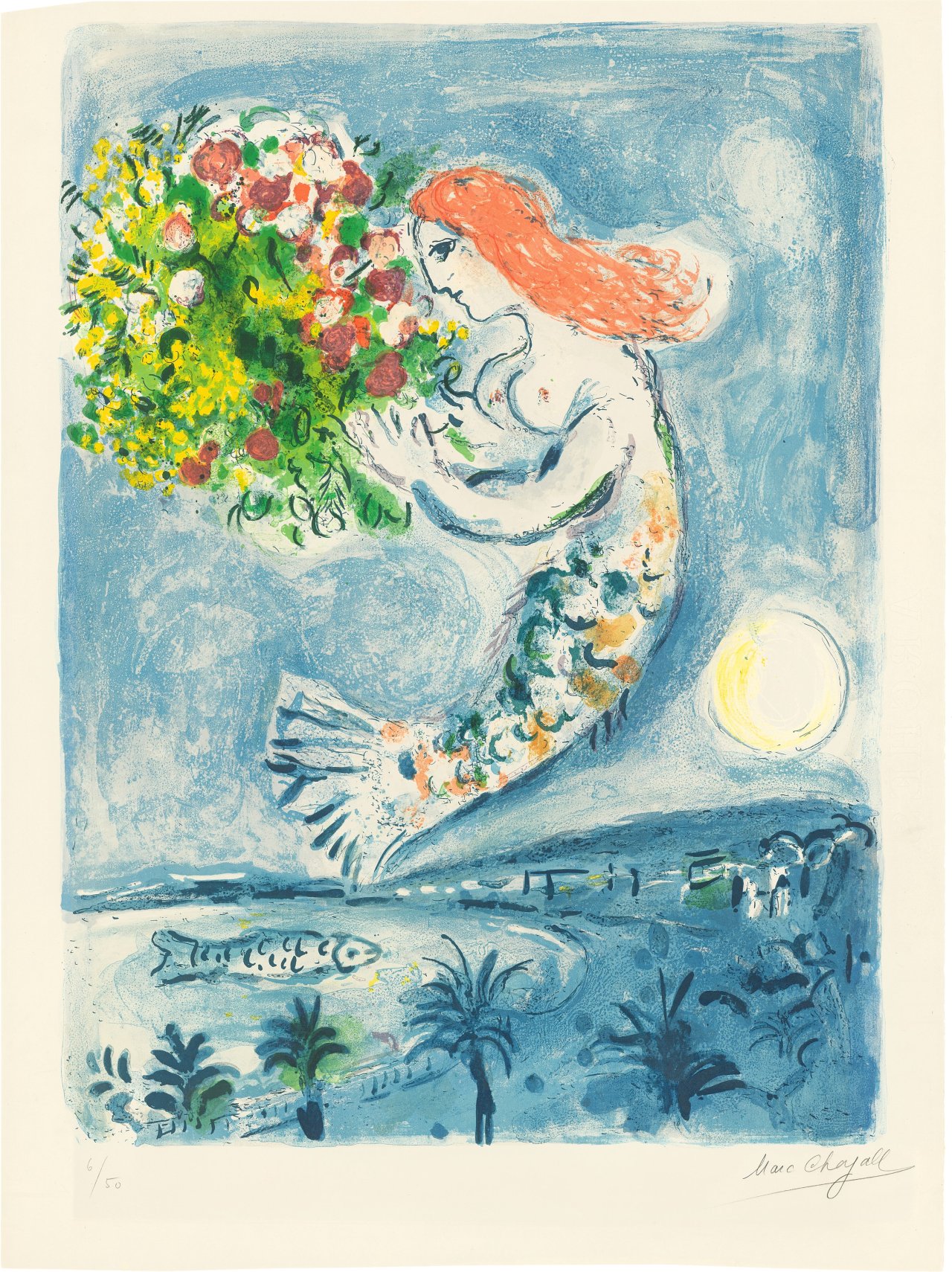 Auf diesem Bild ist das folgende Kunstwerk zu sehen: Marc Chagall. „La baie des anges“. 1962.