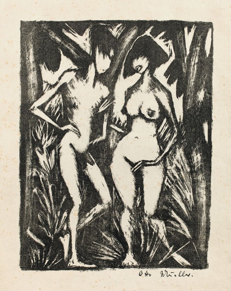 This picture shows the following artwork: Otto Mueller. „Adam und Eva“. 1920/23.