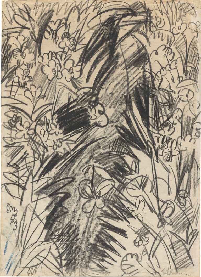 This picture shows the following artwork: Ernst Ludwig Kirchner. ”Wiesenweg”. 1918.
