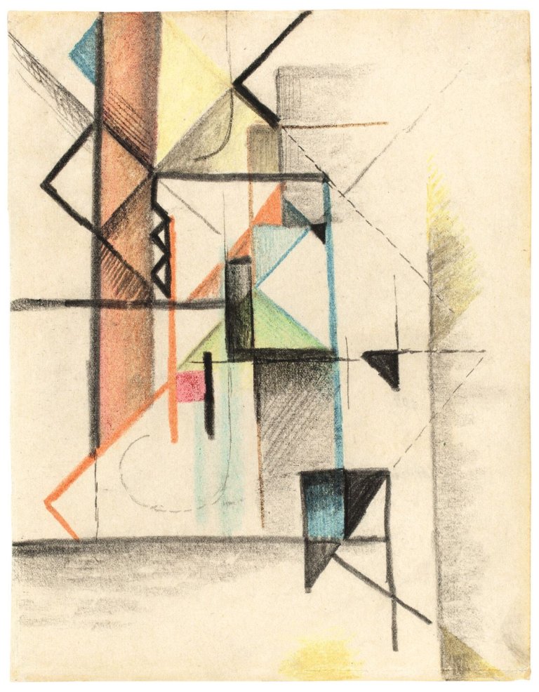 This picture shows the following artwork: August Macke. „Abstrakte Formen VI“. 1913.