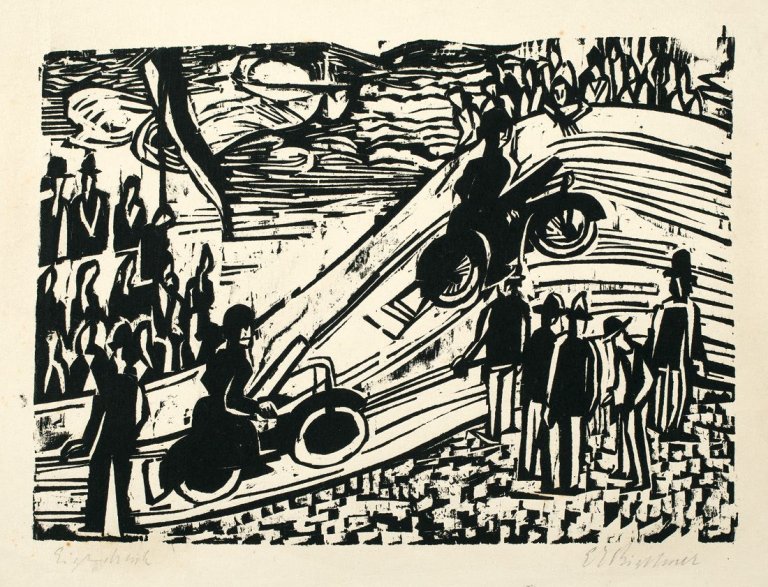 This picture shows the following artwork: Ernst Ludwig Kirchner. „Radrennen“. 1927.