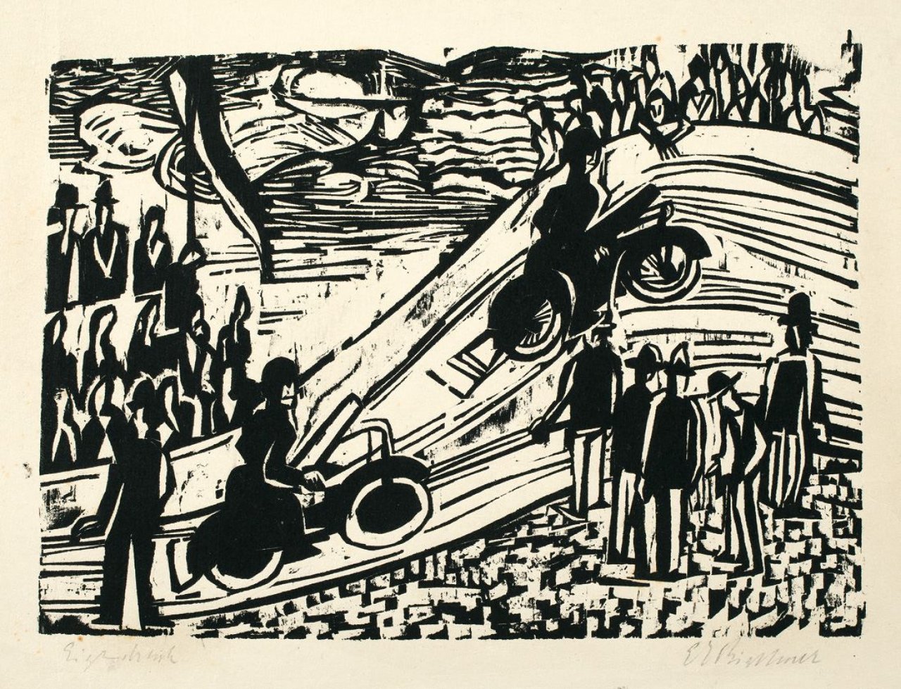This picture shows the following artwork: Ernst Ludwig Kirchner. „Radrennen“. 1927.