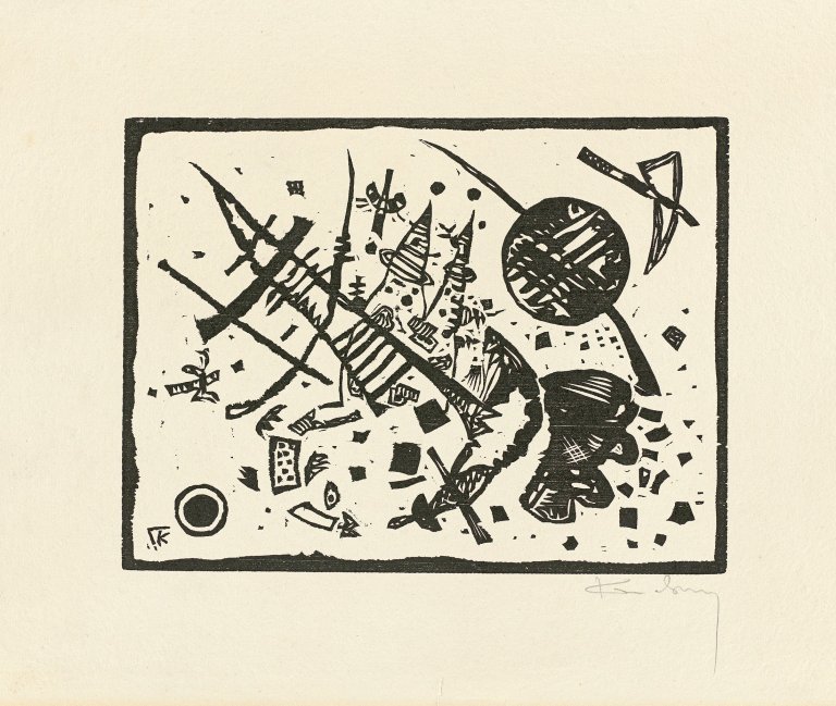 This picture shows the following artwork: Wassily Kandinsky. „Holzschnitt für die Ganymed-Mappe“. 1924.