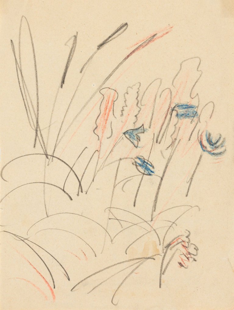 This picture shows the following artwork: Ernst Ludwig Kirchner. Sommerblume. Circa 1920.