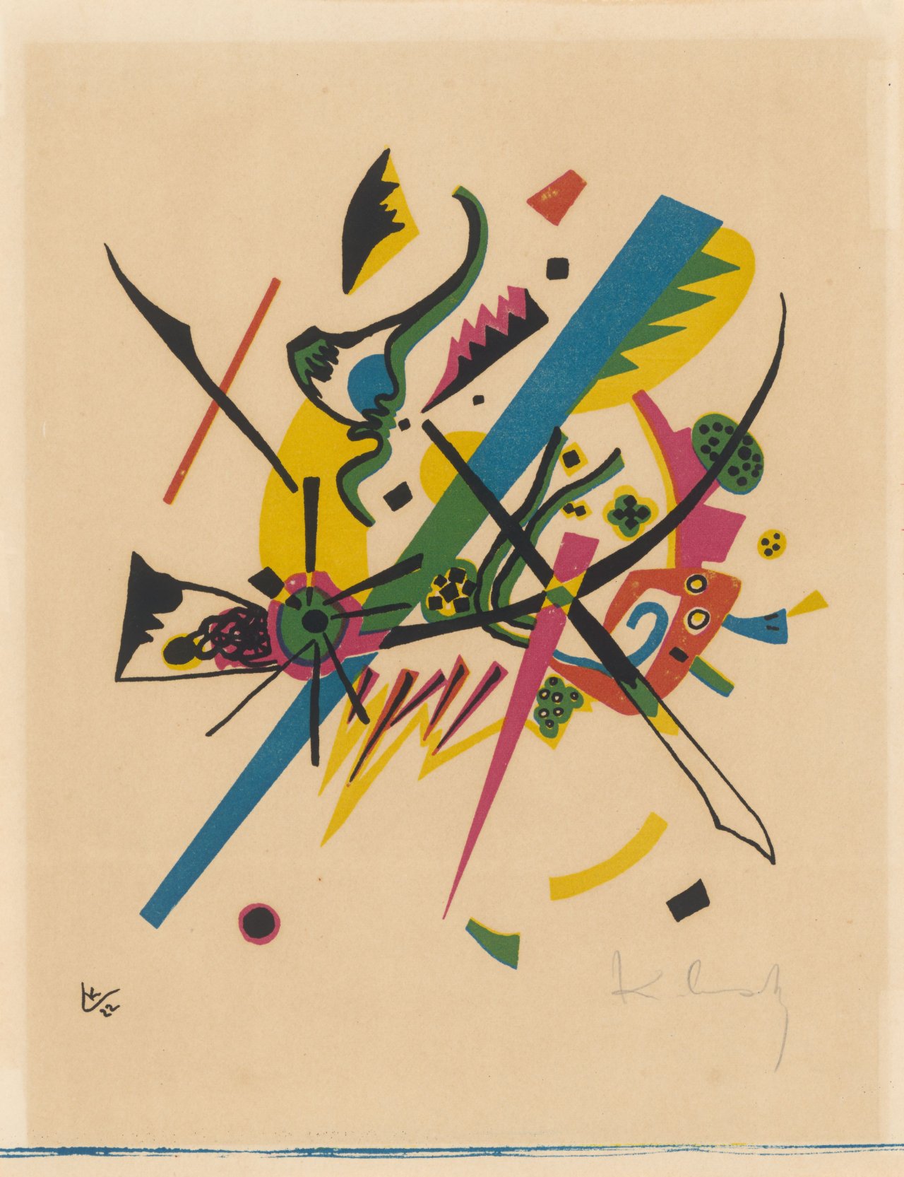 This picture shows the following artwork: Wassily Kandinsky. ”Kleine Welten I”. 1922.