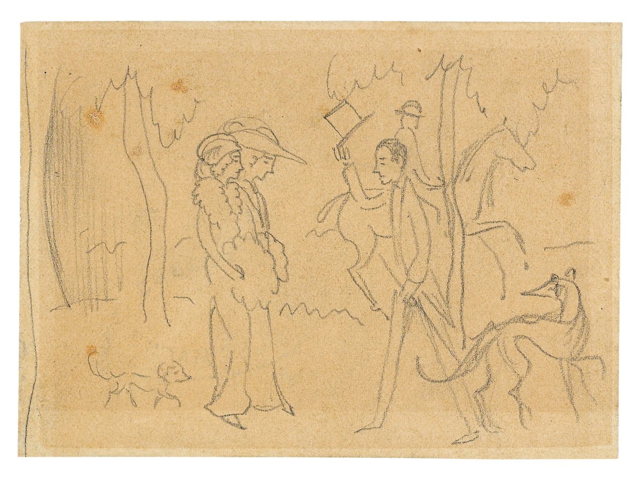 Auf diesem Bild ist das folgende Kunstwerk zu sehen: August Macke. „Begegnung“. 1913.