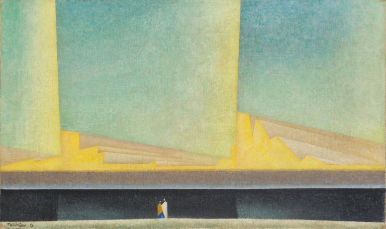 This picture shows the following artwork: Lyonel Feininger. ”Wolken überm Meer I”. 1923.