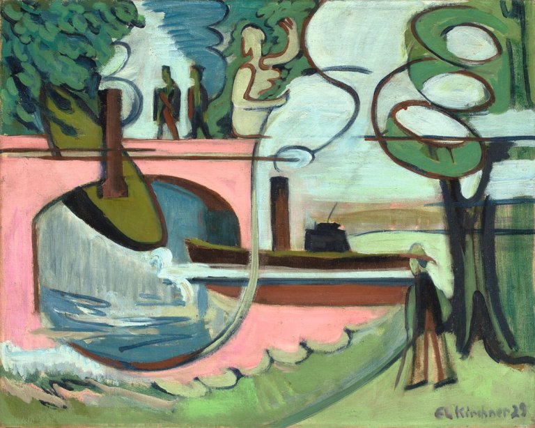 This picture shows the following artwork: Ernst Ludwig Kirchner. „Lützowufer am Morgen“. 1929.