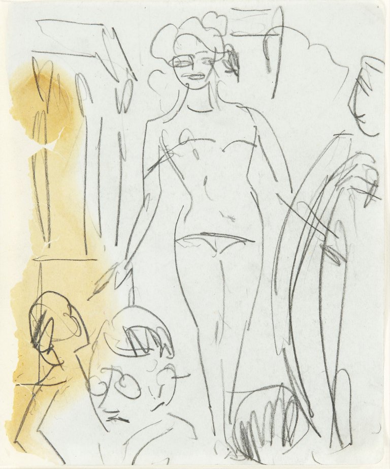 This picture shows the following artwork: Ernst Ludwig Kirchner. Artistin. Circa 1912.