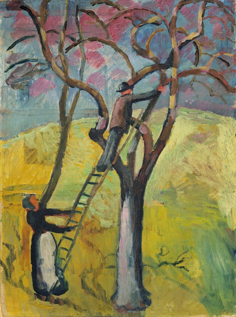 This picture shows the following artwork: August Macke. „Obsternte“. 1913.