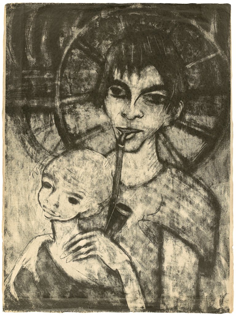 This picture shows the following artwork: Otto Mueller. "Zigeunermadonna“. 1926/27.