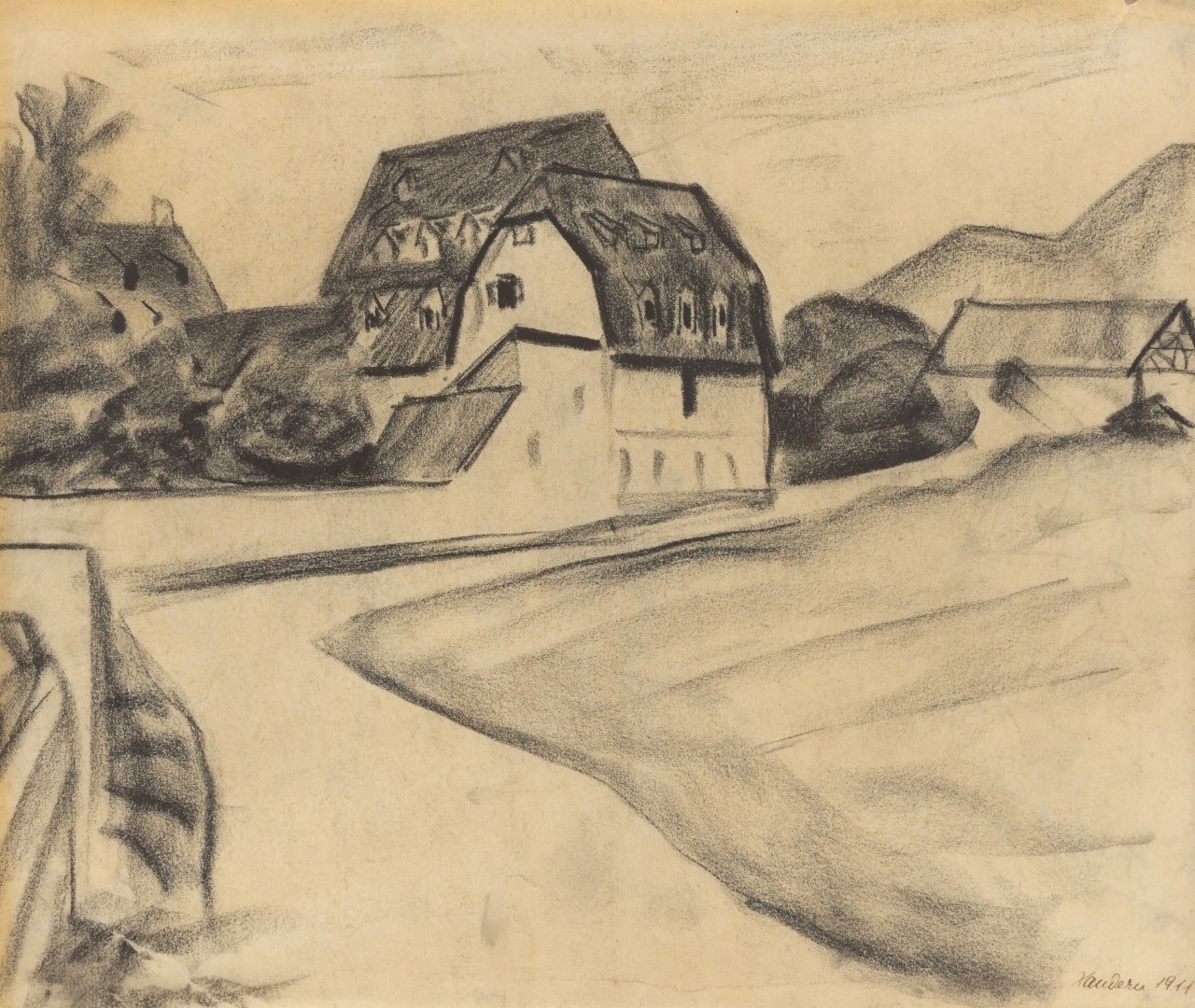 This picture shows the following artwork: August Macke. ”Kandern (Papiermühle bei Kandern)”. 1911.
