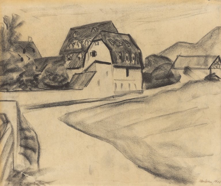 This picture shows the following artwork: August Macke. ”Kandern (Papiermühle bei Kandern)”. 1911.