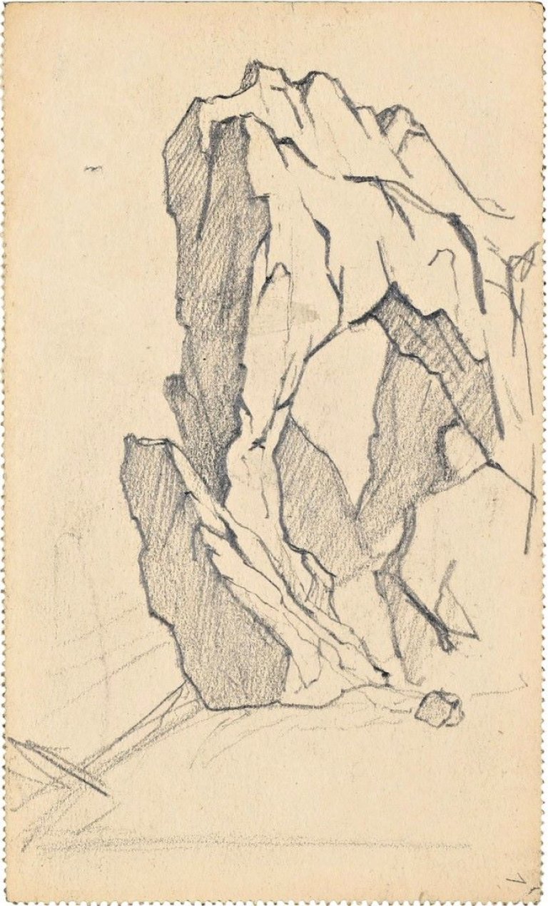 This picture shows the following artwork: August Macke. „Felsenformation“. 1902.