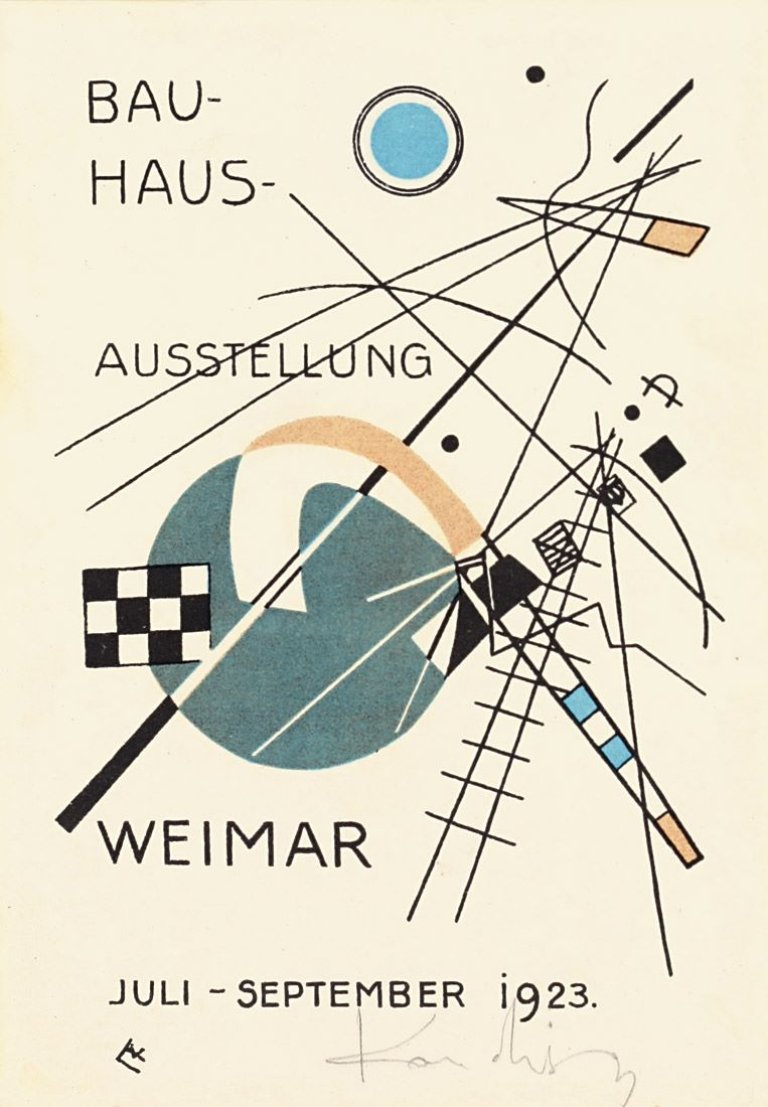 This picture shows the following artwork: Wassily Kandinsky. „Postkarte für die Bauhaus-Ausstellung“. 1923.