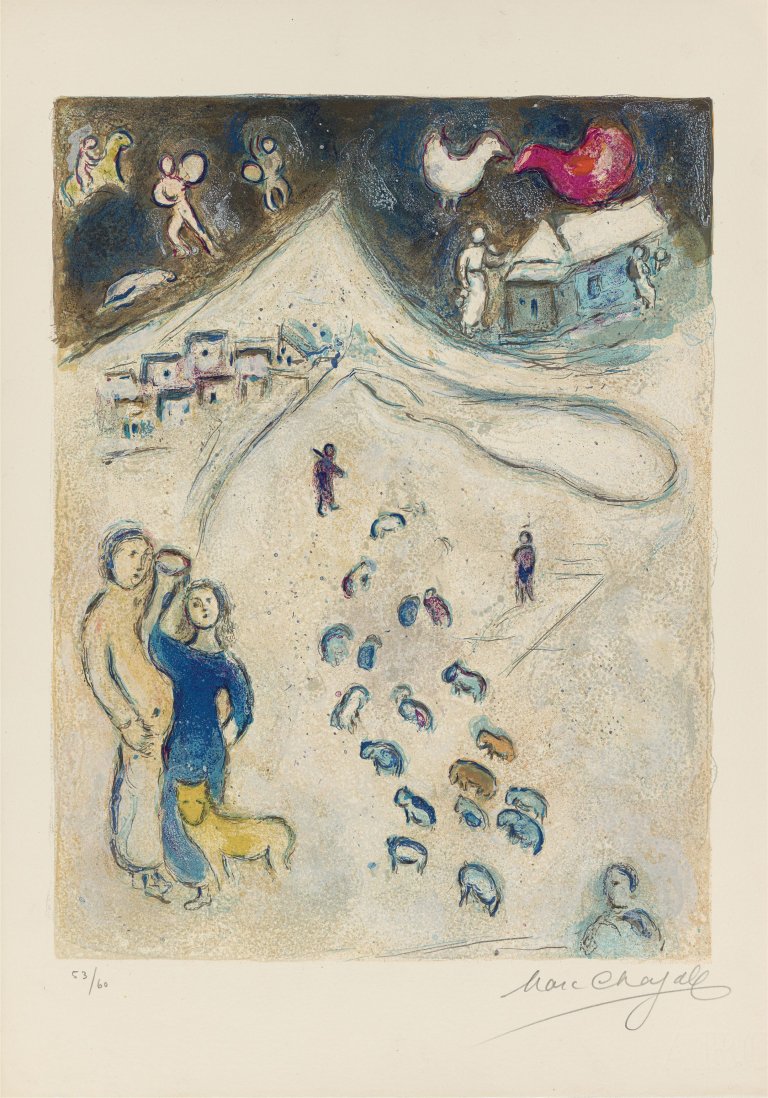 Auf diesem Bild ist das folgende Kunstwerk zu sehen: Marc Chagall. „L´hiver“. 1960.