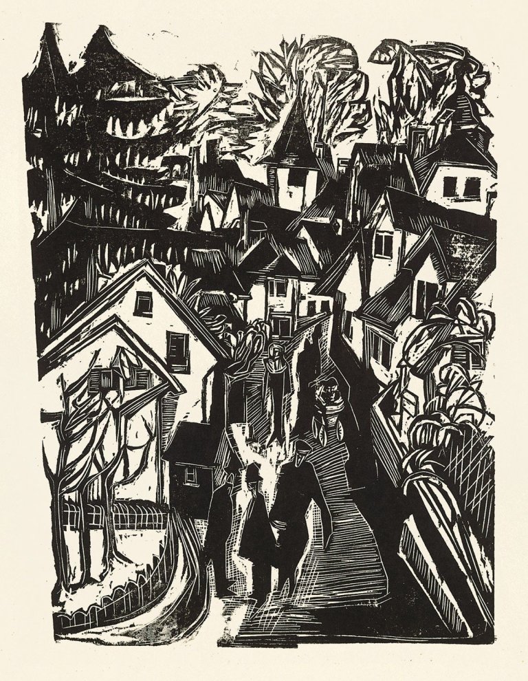 This picture shows the following artwork: Ernst Ludwig Kirchner. „Alte Gasse in Königstein“. 1916.