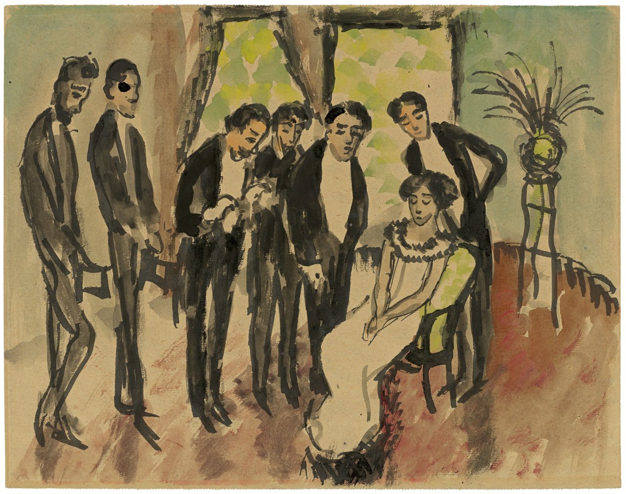 This picture shows the following artwork: August Macke. „Lustspielszene“. 1911.