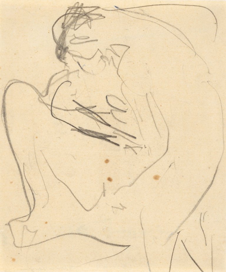 This picture shows the following artwork: Ernst Ludwig Kirchner. „Liebespaar“. 1909/11.