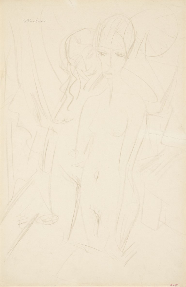 This picture shows the following artwork: Ernst Ludwig Kirchner. ”Zwei weibliche Akte”. 1910/11.