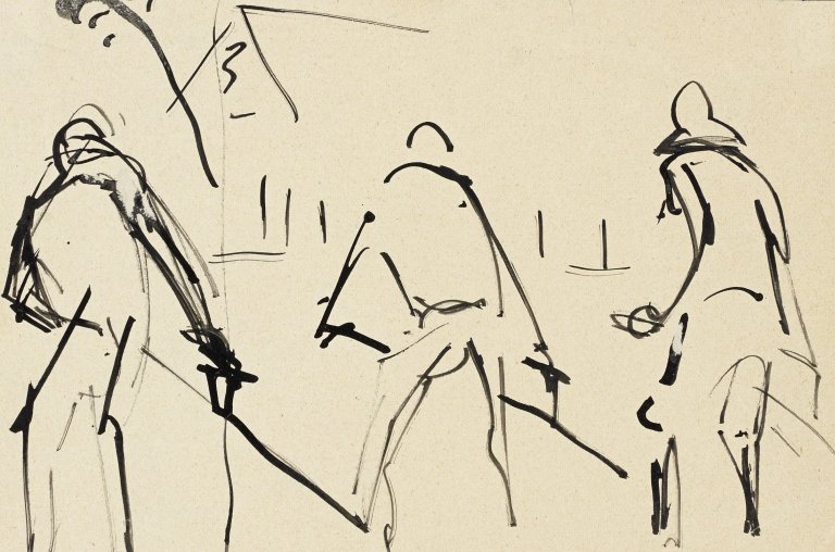 This picture shows the following artwork: Ernst Ludwig Kirchner. „Mäher“. Circa 1919/20.