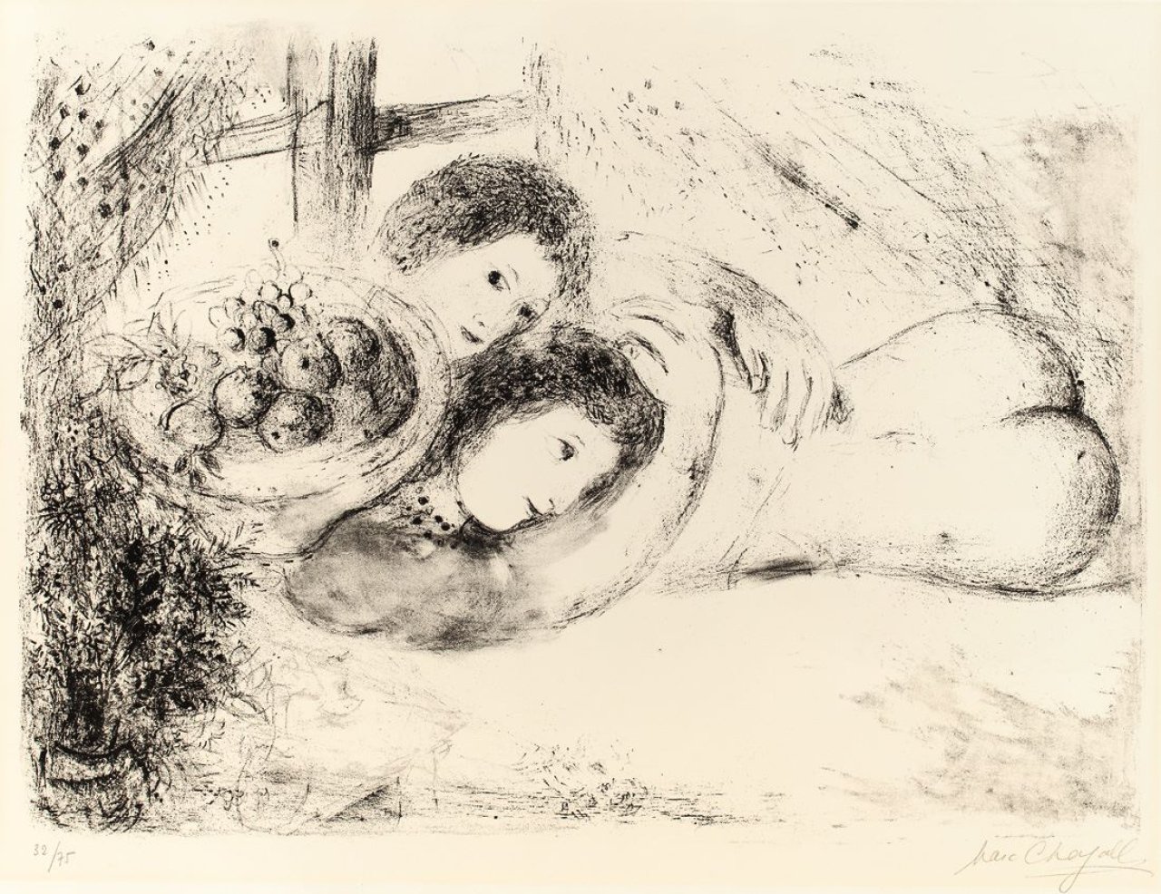 Auf diesem Bild ist das folgende Kunstwerk zu sehen: Marc Chagall. „Nu devant la fenetre“. 1953/54.