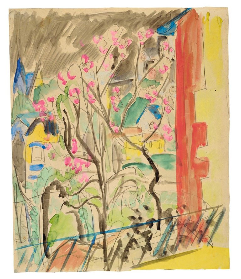 This picture shows the following artwork: Ernst Ludwig Kirchner. Frühling (Königstein). 1916.