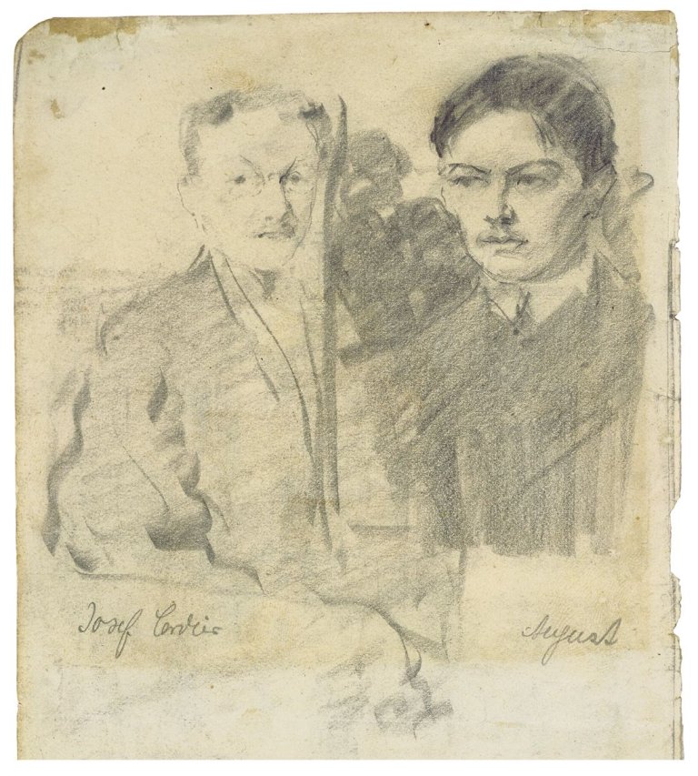 This picture shows the following artwork: August Macke. „Selbstbildnis mit Josef Cordier“. 1907.