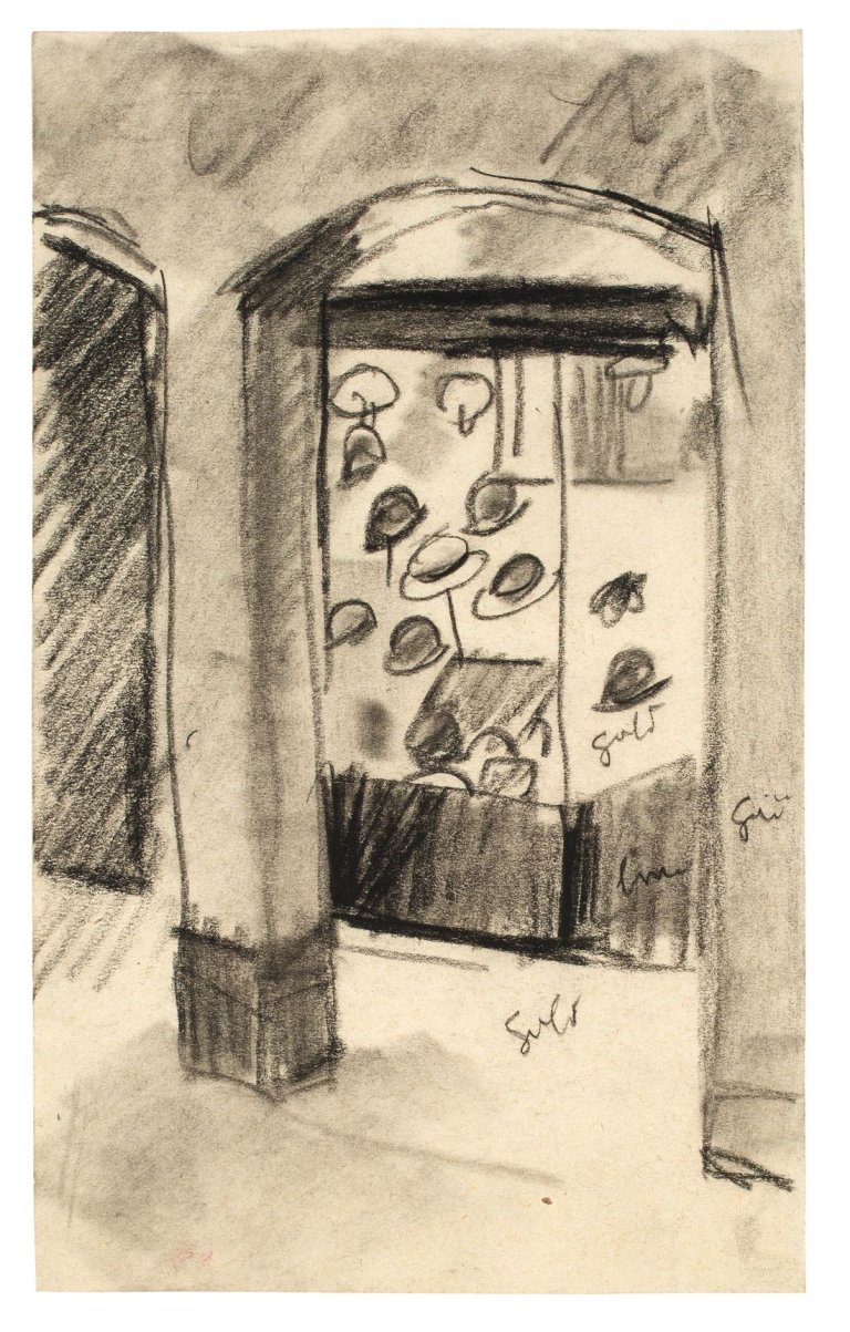 This picture shows the following artwork: August Macke. „Hutladen im Laubengang, Thun“. 1913.