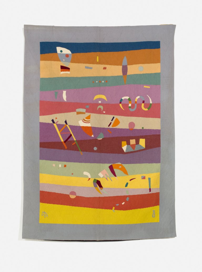 This picture shows the following artwork: Wassily Kandinsky. „Horizontalee“ – based on cardboard „Horizontales“. 1939.