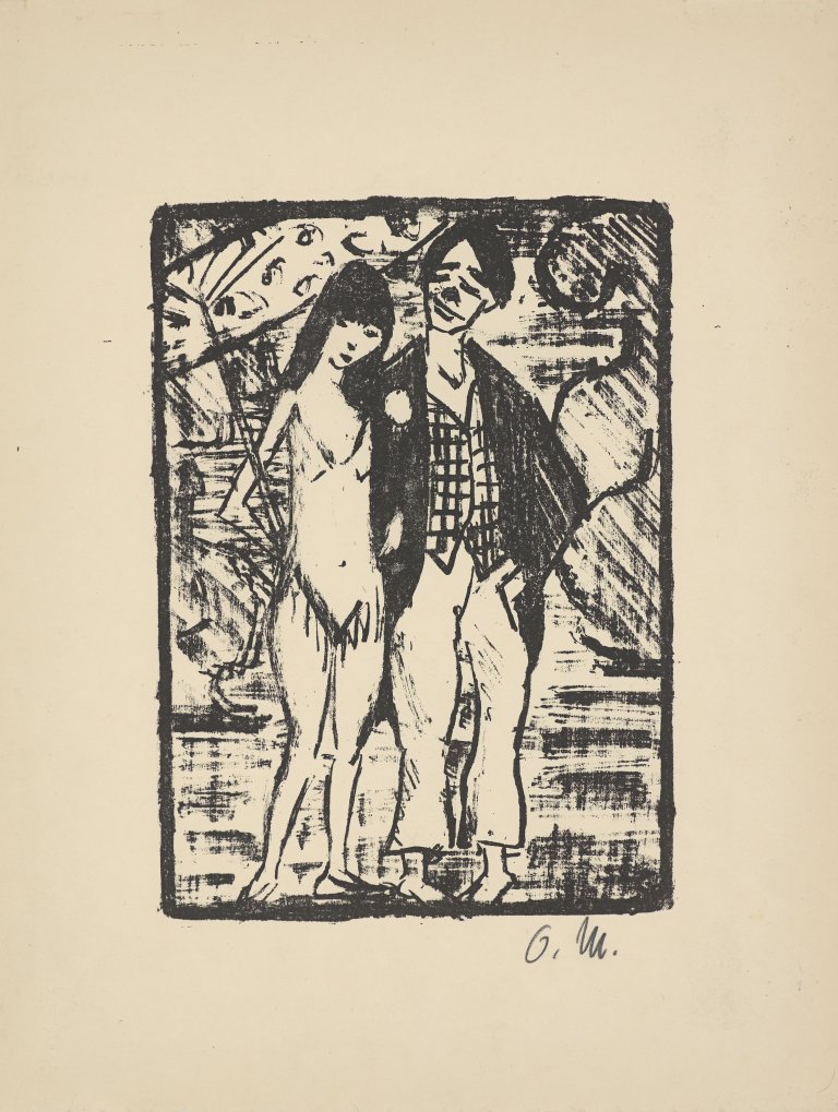 This picture shows the following artwork: Otto Mueller. ”Zirkuspaar (Varieté)”. 1920/21.