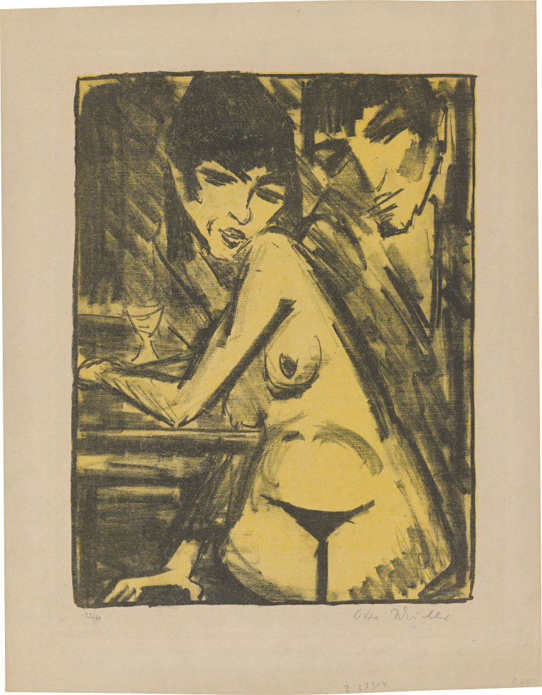 This picture shows the following artwork: Otto Mueller. ”Paar am Tisch”. 1922-25.
