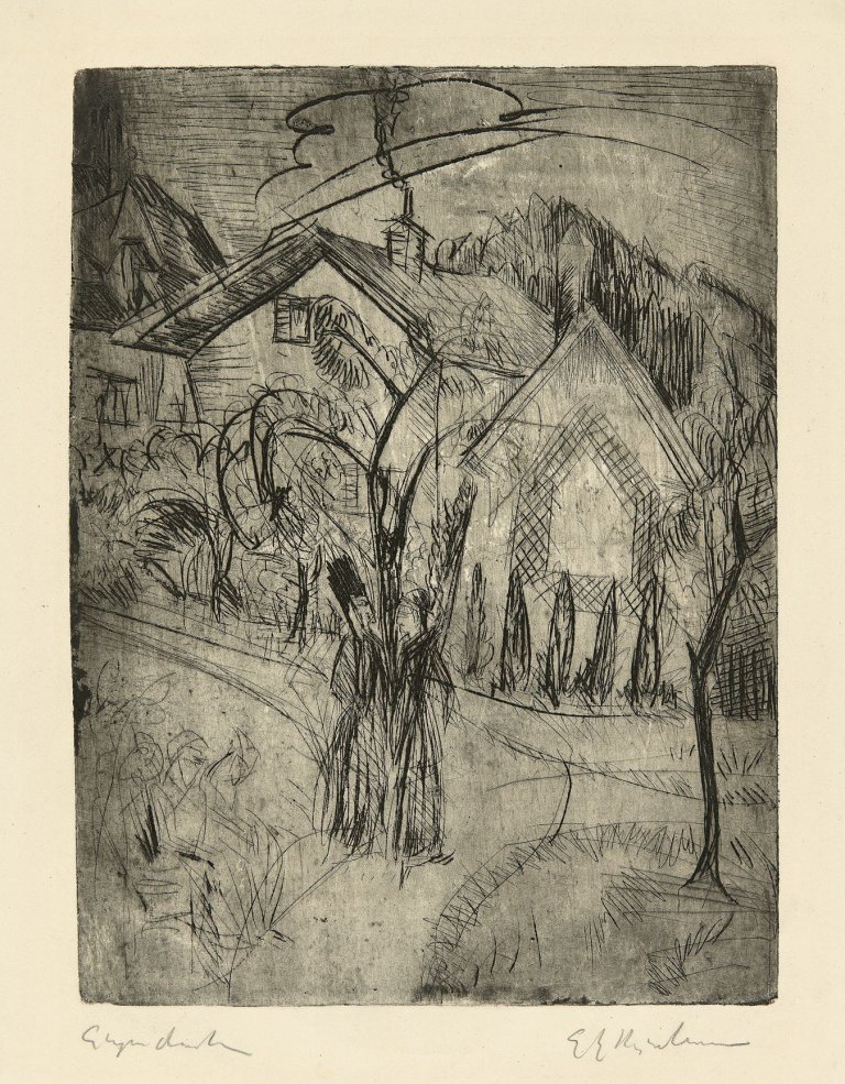 This picture shows the following artwork: Ernst Ludwig Kirchner. „Park Königstein “. 1916.