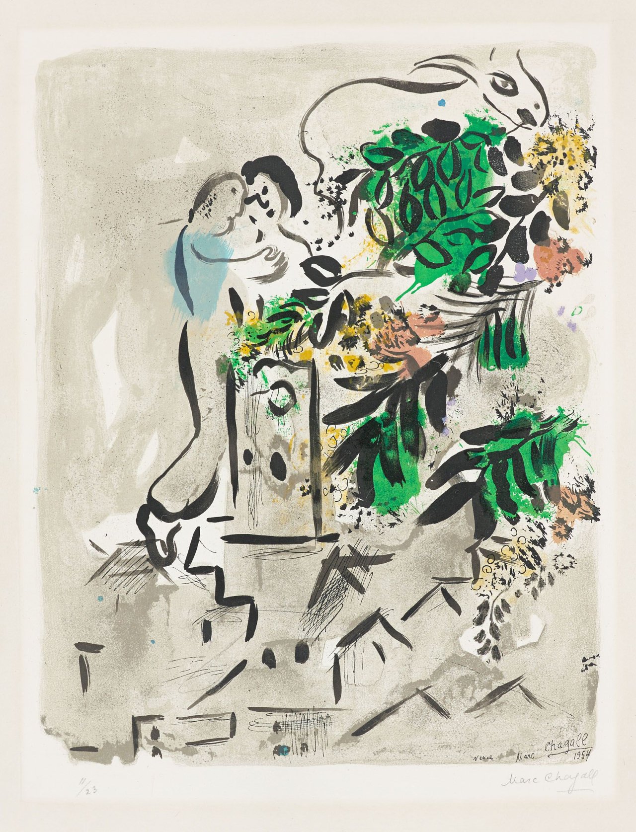 Auf diesem Bild ist das folgende Kunstwerk zu sehen: Marc Chagall. „Affiche pour la ville de Vence“. 1954.