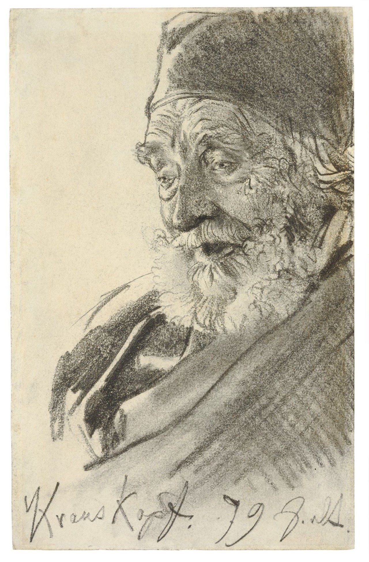 Auf diesem Bild ist das folgende Kunstwerk zu sehen: Adolph Menzel. Justus Krauskopf. 1866.