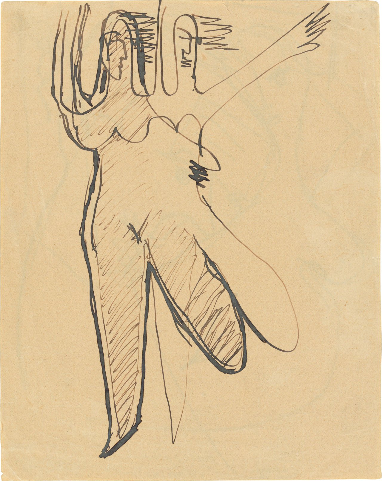 This picture shows the following artwork: Ernst Ludwig Kirchner. Two dancers. Circa 1928.