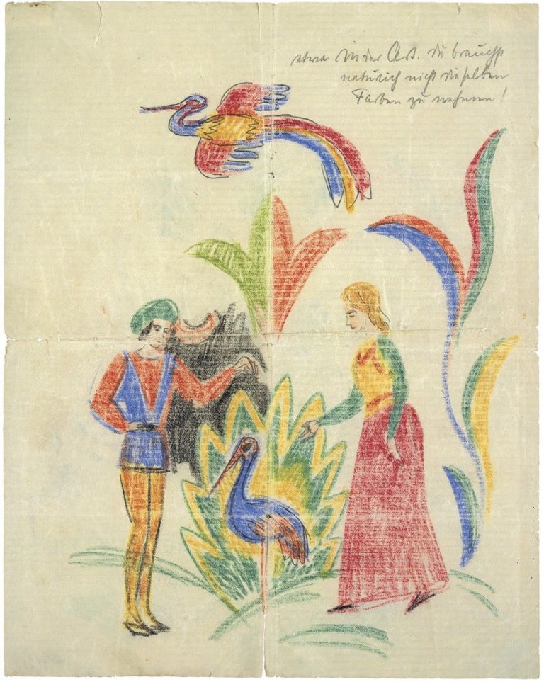 This picture shows the following artwork: August Macke. „Paar mit Reiher“. Um 1912/13.