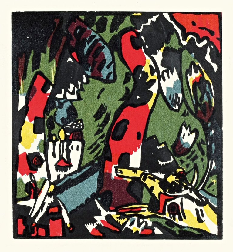 This picture shows the following artwork: Wassily Kandinsky. „Bogenschütze“. 1908/09.