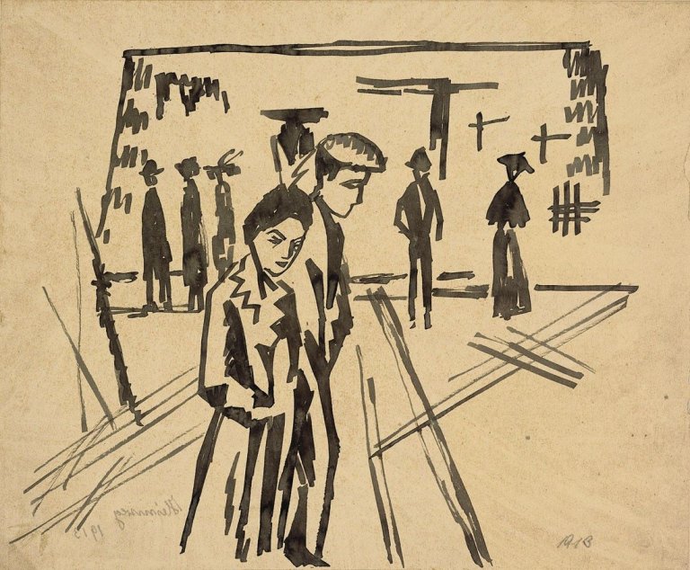 This picture shows the following artwork: August Macke. „Heimweg“. 1913.