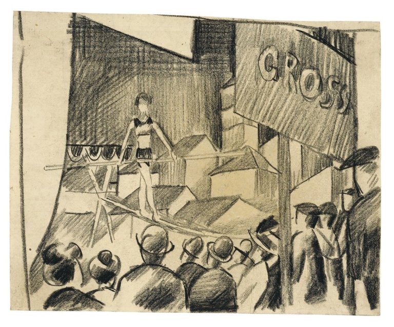 This picture shows the following artwork: August Macke. „Seiltänzer“. 1913/14.