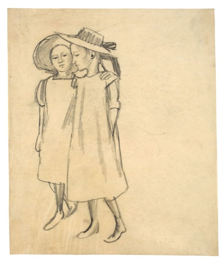 This picture shows the following artwork: August Macke. Zwei Freundinnen. Circa 1912.