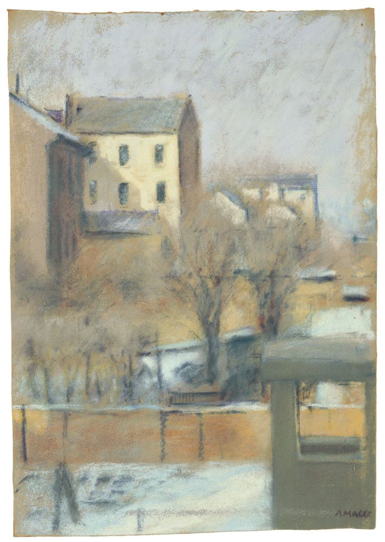 This picture shows the following artwork: August Macke. „Blick aus dem Hause Bornheimer Straße “. 1907.