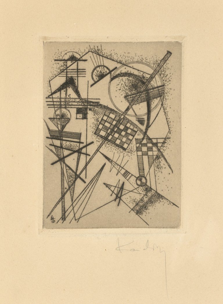 This picture shows the following artwork: Wassily Kandinsky. “Für die deutsche Kunstgemeinschaft“. 1926.