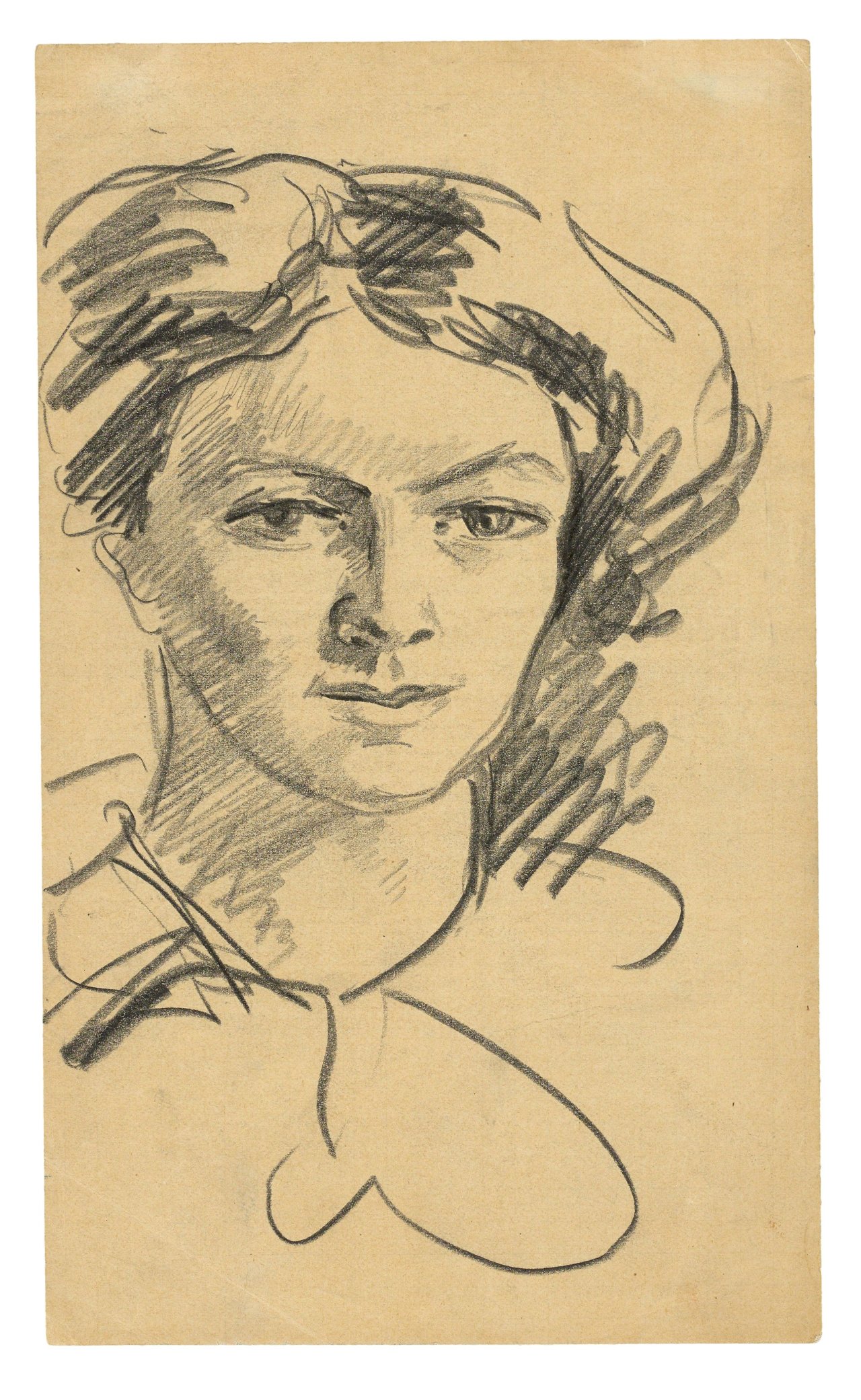 This picture shows the following artwork: August Macke. „Bildnis Elisabeth (Die Frau des Künstlers)“. 1913.