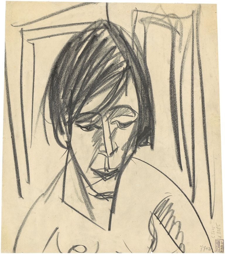 This picture shows the following artwork: Ernst Ludwig Kirchner. Frauenportrait (Erna Schilling). Circa 1914/15.