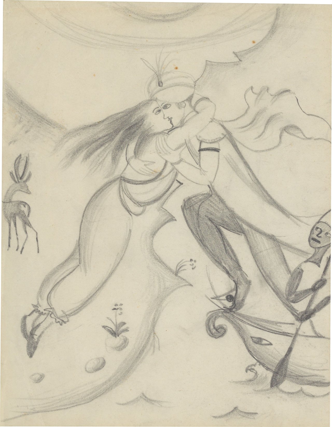 This picture shows the following artwork: August Macke. ”Entwurf zu einem Hinterglasbild”. 1911.