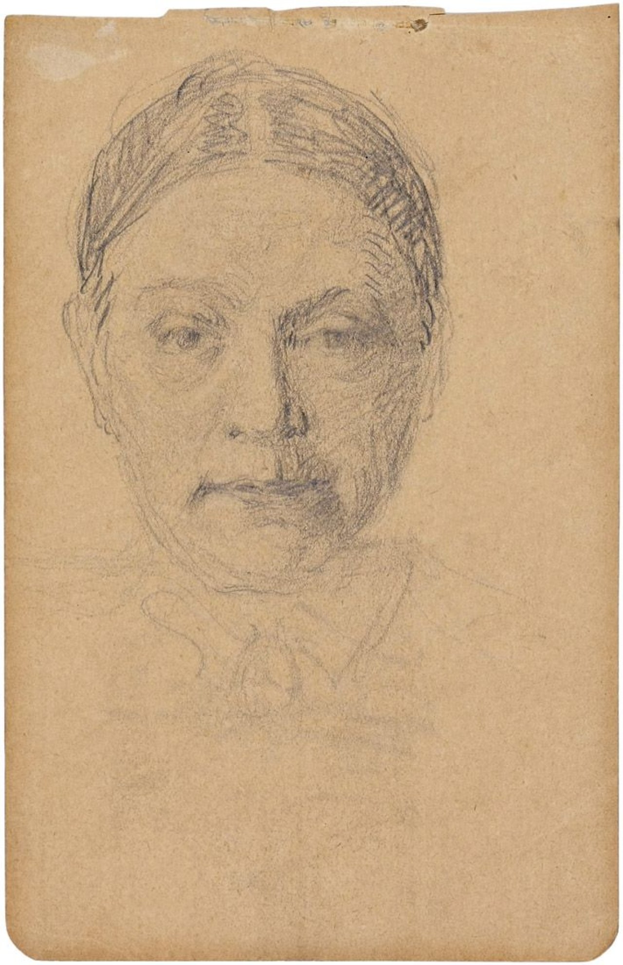 Auf diesem Bild ist das folgende Kunstwerk zu sehen: August Macke. „Bildnis Auguste Macke“. 1907 (?).