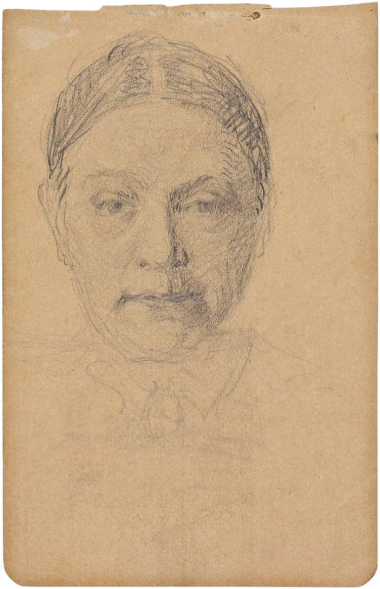 This picture shows the following artwork: August Macke. „Bildnis Auguste Macke“. 1907 (?).