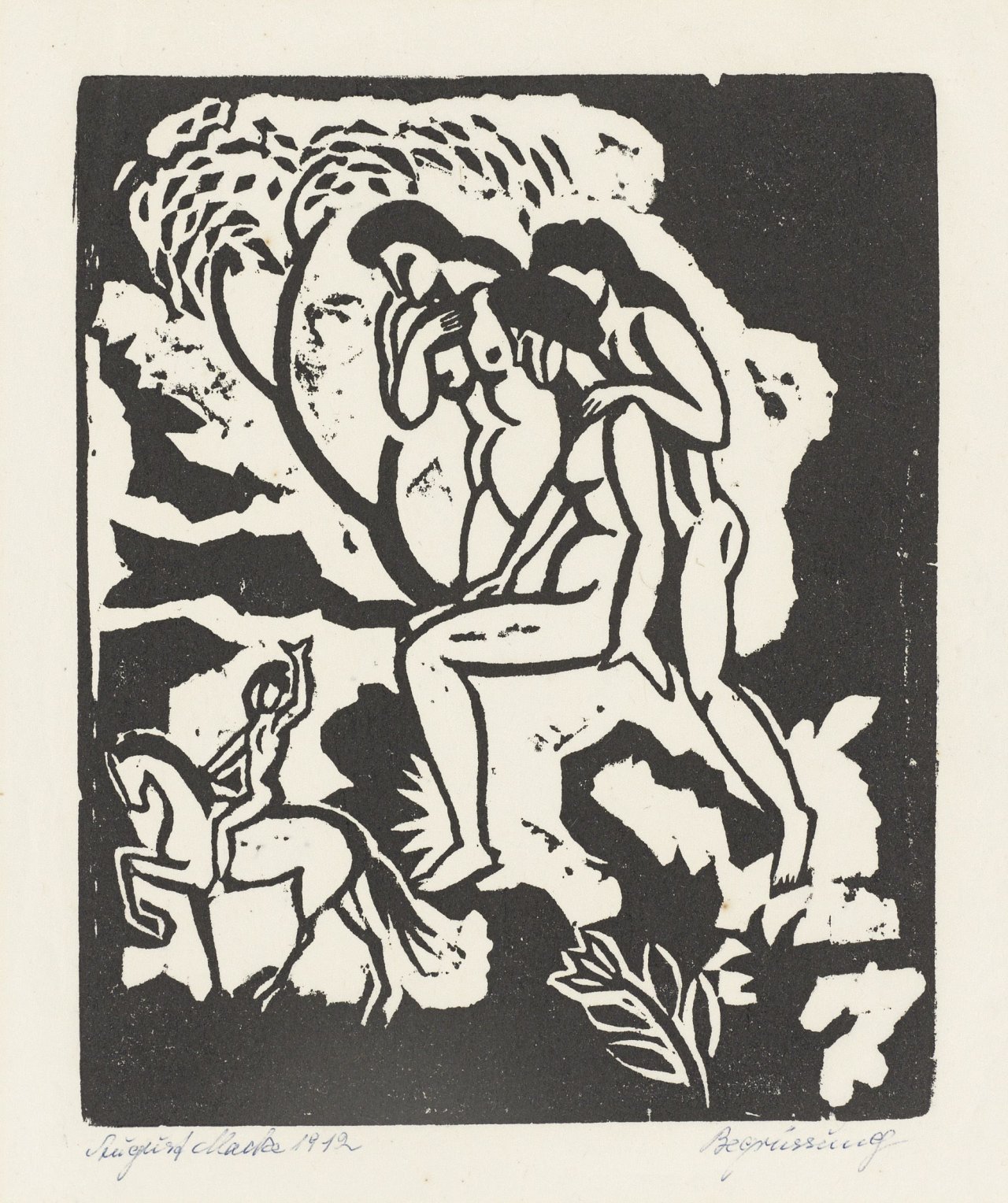 Auf diesem Bild ist das folgende Kunstwerk zu sehen: August Macke. „Begrüßung“. 1912.